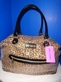 NWT Betsey Johnson Natural Spotted Cheetah Weekender Bag Overnight