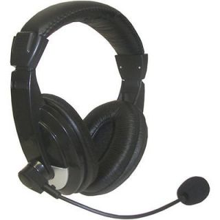 Black Pro Computer PC Laptop Headphone Headset With Microphone