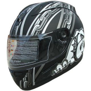 Motorcycle Helmet Full Face Sports Helmets DOT bull dog 105 flat black