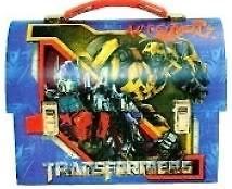 Transformers Movie   New Blue Tin Dome Lunch Box   Optimus Prime