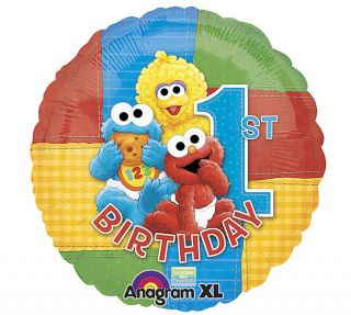 Street Elmo Big Bird Happy 1st Birthday 18 Balloon Party Supply