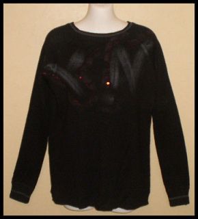 MARINA RINALDI Paint Brush Sequin Design Sweater Sz S