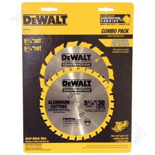 DeWalt DW9058 5 3/8 Circular Saw Blade Combo Pack DW9052 DW9055