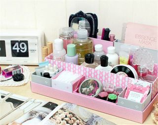 Box Tidy DIY Board Storage Cosmetic Stationery Desk Office Organizer