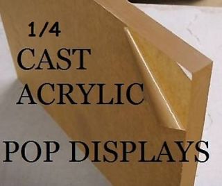 ACRYLIC PLEXIGLASS SHEET CLEAR CAST 1/4x23.7/8x11 .7/8