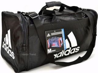 Adidas Santiago Medium Duffle Black Bag Gym Tote Travel Duffel Maletin