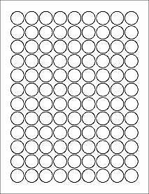 SHEETS 3/4 ROUND CIRCLE BLANK WHITE STICKERS LABEL. FITS HERSHEYS