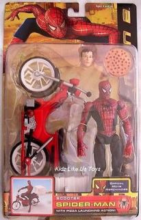 Spiderman 2   6 FIGURE with PIZZA SCOOTER LAUNCHER