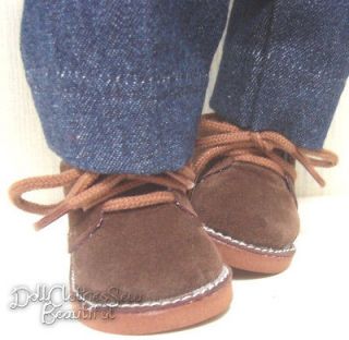 Apryl DOLL CLOTHES fit Bitty Baby BOY TWIN Brown Chukka Boots