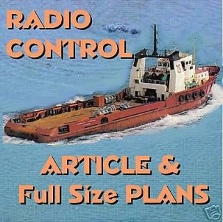 listed RADIO CONTROL MODEL BOAT PLAN TUG BOAT SEAFORTH ARTICLE & PLANS