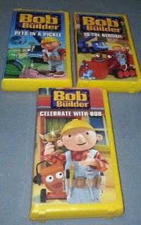BOB THE BUILDER VHS TO THE RESCUE PETS IN A PICKLE CELEBRATE WITH BOB