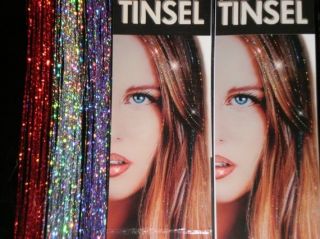 Tinsel 1 Pack 300 Strands flare strand hair bling salon extensions