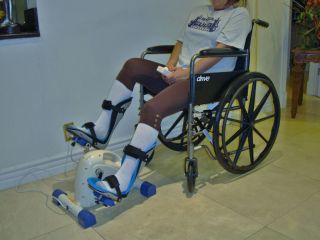 Foot splints + Motorized Exercise Cycle / Bike for the Handicap