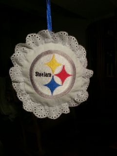 Pittsburgh Steelers Embroidered Christmas Tree Ornament FREE SHIP