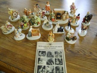 SEBASTIAN MINIATURES PORCELAIN COLLECTIBLE FIGURINES EARLY AMERICAN