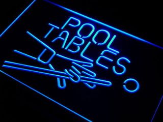 i009 b Pool Tables Room Neon Light Sign