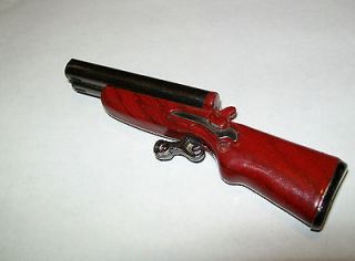 Vintage Double Barrow Butane Gun Shaped Refillable Shot Gun Lighter