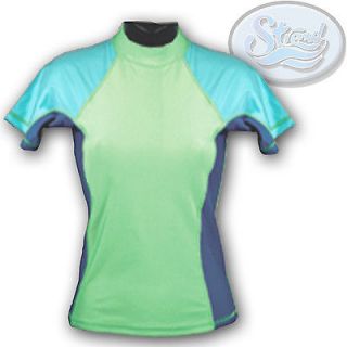 Green Rash Guard Ladies Womens New by Strand XL SPF 50 Swimwear Shirt