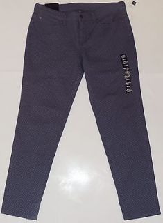NWT Gap Blue Polka Dot Super Skinny Denim Stretch Crop Pants Size 14