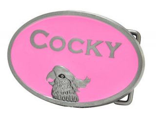 Pink Cocky Belt Buckle Funny TV SHOW Painted Metal Cool Unique Hip New