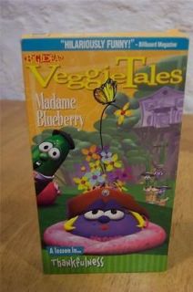 Veggie Tales MADAME BLUEBERRY A Lesson in Thankfulness VHS VIDEO
