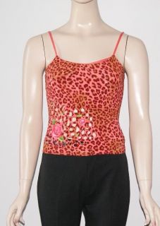 BLUMARINE SZ 42 FLORAL EYELET EMBROIDERED CAMISOLE TOP SHIRT