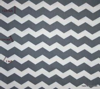 Gray Grey White Chevron Zigzag Stripe Pattern Print Curtain Valance