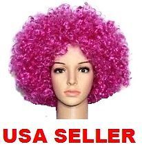 PURPLE afro WIG Katy Perry 70s 80s hair DISCO clown RETRO fro CURLY