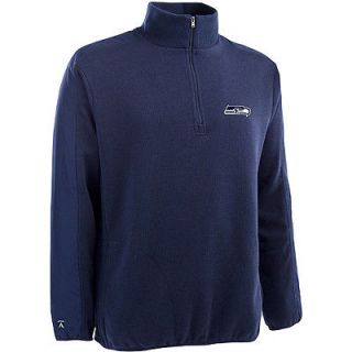 Antigua Mens Seattle Seahawks Executive Half Zip Pullover Sweater