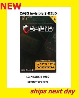 ZAGG   NEW   LG NEXUS 4 E960   FRONT SCREEN invisible Shield