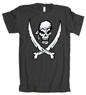 Bone Dog Pirate Sword Skull American Apparel T Shirt