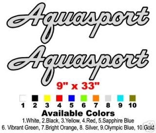 Color Classic Aquasport Boat Decals 9x33