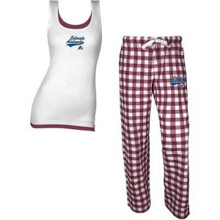 NEW College Concepts Colorado Avalanche Womens Paramount Pajama Set