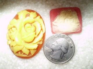 Cameo Jewelry Making Inserts. Old Plastic. Rare. Vintage. Ship