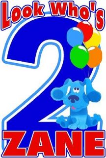 BLUES CLUES BIRTHDAY PARTY T SHIRT DESIGN DECAL NEW PERSONALIZED