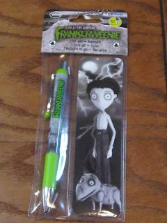 Disneys Frankenweenie Gel Pen and Bookmark w/ Sparky & Victor