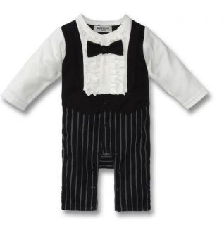 Baby Boy Short/ Long Sleeves Tuxedo Bodysuits ♥ Christening