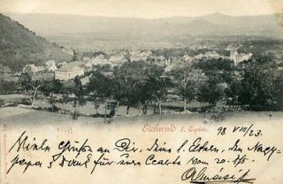 BOHEMIA Czech Eichwald bei Teplitz 1898. vintage postcard used