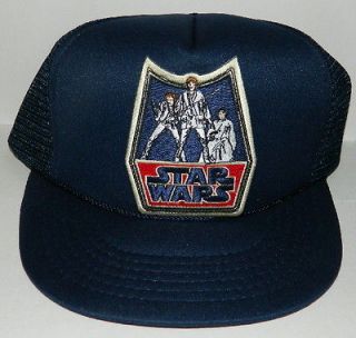 Star Wars Han, Luke & Leia Retro Logo Embroidered Patch Baseball Hat