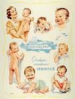 1930 BEBE Nestle   Cute Baby in Highchair   French Ad