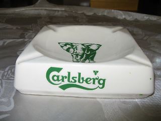 vintage ashtray Carlsberg, elephant beer, ceramics, decorated with an