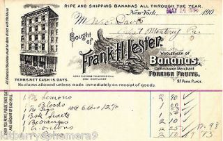 3314 Frank H. Lester fruit banana dealer W. E. Davis W. Monterey PA