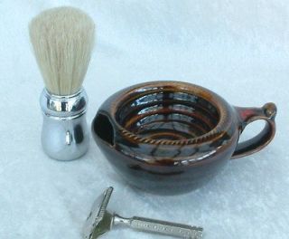 Shaving Mug Bowl Scuttle #1T Woodhead Studio Pottery
