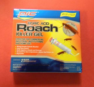 Pic Boric Acid Roach Killer Gel Commercial & Residential Use NEW 2 In
