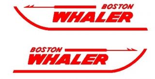 BOSTON WHALER 2 @ 10 X 2 VINYL DECAL STICKER