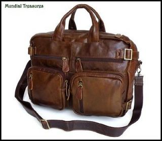 MESSENGER BAG  BACKPACK  BRIEFCASE   Vintage Leather 3 in 1 bag