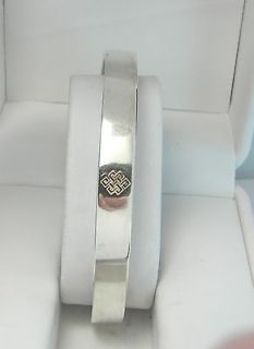 25 Sterling Silver Inspirational Message Cuff Bracelet 18.3 Grams