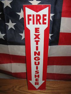 fire extinguisher, aluminum sign 4 x 18