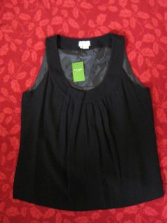 NWT KATE SPADE MATINEE TOP ACADEMY SIZE L BLACK