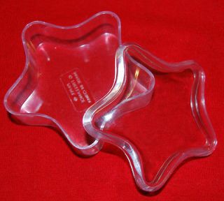 Christmas Nesting Clear Plastic Star Shaped Trinket or Candy Boxes